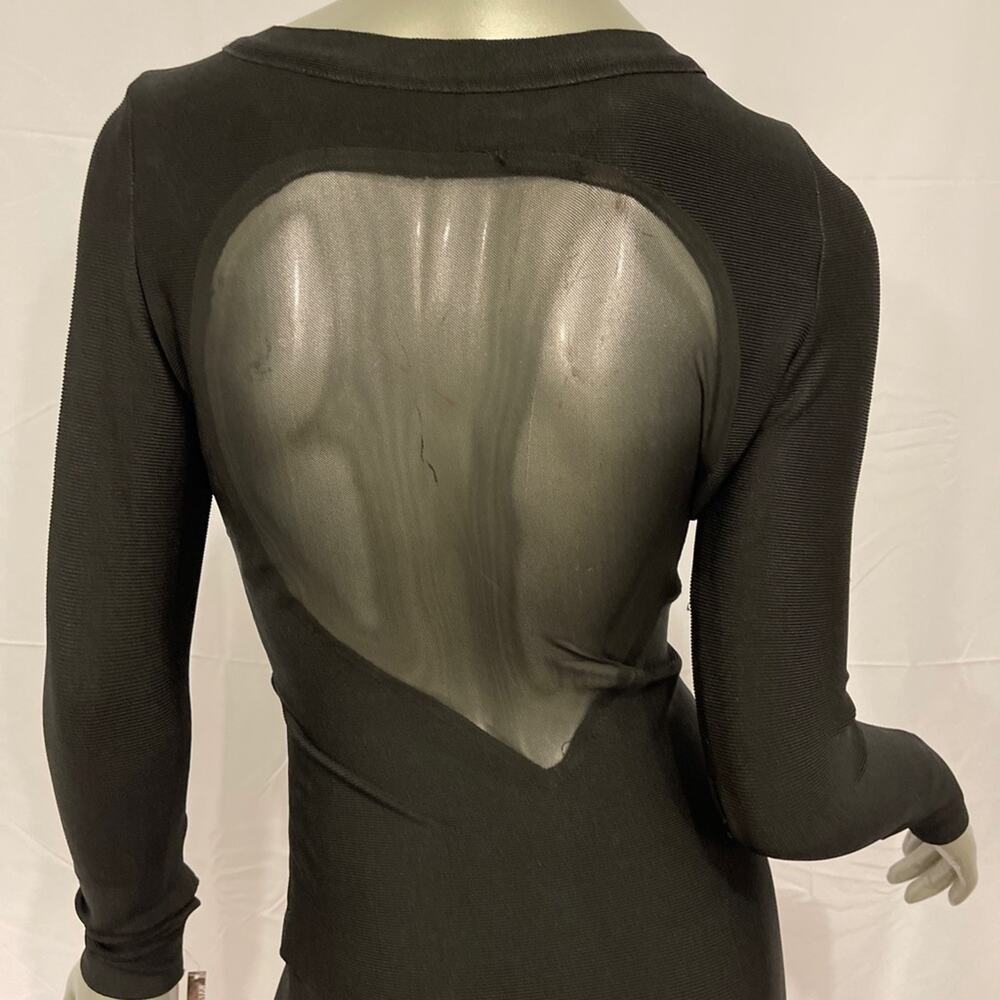 FEMME Los Angeles Black Long Sleeve Bandage Body-con  Cutout Cocktail Dress S - Picture 7 of 12